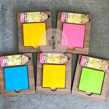 1pc Custom Teacher Sticky Note Pad Holder Gift | Personalized Teacher Name Gift,Student Gift For Teacher,Teacher Gift,Teacher End Of Year Gift,Simple Gifts For Teachers,A Sticky Note Folder For The Start Of School Season, To Give To The Best Classmates