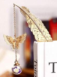 1pc Butterfly Bookmark, Elegant Reading Accessory Suitable For Book Lovers, Students, Writers, Readers, Ideal Gift For Birthday, Graduation And General Occasions (No Gift Box) - Multicolor - View 3