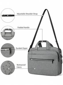 NEWHEY Laptop Bag 15.6 Inch Briefcase Water-Resistant Laptop Carrying Case For Men Expandable Computer Messenger Bag For Travel Business Work