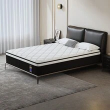 LayRoad 12/14 Inch Bedroom Furniture Twin, Full, Queen, King Mattress Memory Foam And Spring, Hybrid Mattress Medium Firmness, Lumbar Support, Home Rooms Hotels, Queen Size Mattress Mattress Beds Mattress Included Home Depot Today Memory Foam Mattress Air Mattresses - Đen và trắng - Xem 3