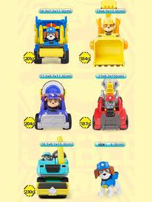 Spin Master ​ Engineering Vehicles Play Set - 5+ Construction Trucks With Matching Dog Figures (3+ Years Kids Toy, Choking Hazard For Under 3)​​