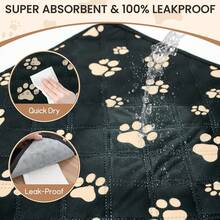 Washable Pee Pads For Dogs - 3 Pack Large Reusable Puppy Pads With Super Absorbent - Waterproof Non Slip And Leakproof Pet Training Pads For Potty,Crate,Playpen,Whelping Box(Black, 24"X36") - Multicolor - View 1
