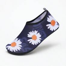 LANTROVE Fashionable Daisy Design Unisex Wading Shoes, Light And Breathable, Firm Grip, Accompany You Walking On The Beach, Quick-Drying Upper, Rubber Sole, Soft, Light And Easy To Carry - 藍色 - 查看 10