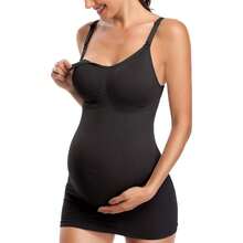 Neww  Womens Nursing Tank Tops Built In Bra For Breastfeeding Maternity Camisole Brasier - Black Grey White Large - View 2