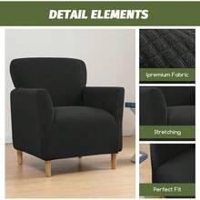 Local Delivery - Banquet Armchair Slipcover Printed Chair Covers With Arms Stretch Club Chair Slipcover Soft Armchair Sofa Covers Anti-Slip Furniture Protector For Dogs Pets Home Living Room Decor, 14 - 07 - 查看 10