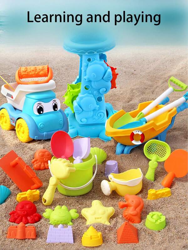8/20 Peças/Conjunto Novo Jogo de Brinquedos de Praia de Faz-de-conta, Ferramentas de Jogos de Natação e Escavação de Areia ao Ar Livre, Essenciais de Praia (Acessórios e Cores são Aleatórios)