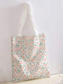 图形双面印花单肩手提包印花手提包休闲旅行沙滩包大容量可重复使用单肩购物袋女士休闲单肩包手提包大容量帆布沙滩包手提包购物袋印花女士杂货单肩包