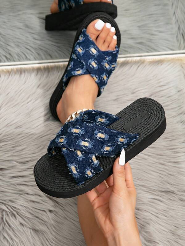 Novos Chinelos Femininos de Verão, Sapatos de Praia para Férias ao Ar Livre, Sola de Corda de Linho Sintético, Chinelos Rasteiros