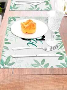 Customized Embroidery Placemats - Geometric Green Leaf Table Mats, Medieval-Style Kitchen And Holiday Decorative Tablecloths, Wedding Placemats, Summer Kitchen Gifts Of Choice