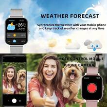 1 pieza Reloj inteligente inalámbrico para hombre y mujer, deportivo con pantalla táctil, compatible con iOS y Android, resistente al agua, correas dobles, respuesta de llamadas con un solo toque, más de 100 modos deportivos, monitorización de salud y deporte, un regalo perfecto para las fiestas. - Rosa - Ver 6