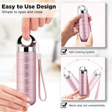 Metal Travel Pill Organizer, Portable Waterproof Weekly Pill Box, Large Aluminum Alloy Container,  7 Day Daily Medicine Organizer Holder For Vitamin, Fish Oil, Supplement - Pink - View 5