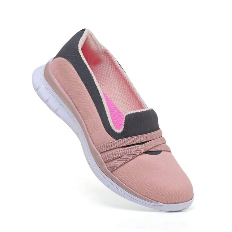 Tênis Sapatilha Feminina Preta Rosa  Olimp oli Caminhada Corrida Treino 34 Ao 40 - Rosa empoeirado - Visão 1