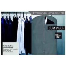 Capa Protetora Para Terno, Camisa, Casaco Em TNT Proteção Total 60x90cm - Cinza - Visão 2
