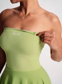 TCVC Women Racerback Sports Dress With Detachable Straps, Includes Integrated Shorts, Suitable For Indoor/Outdoor Sports, Tennis, Yoga, Breathable & Form-Fitting Fabric