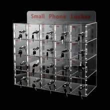 HOHOBLA Cell Phone Storage Locker, 20 Slots Acrylic Material With Door Locks And Keys, Cell Phone Storage Box With Lock,Cell Phone Lockers For Employees,Wall-Mounted Cabinet Pocket Office Classroom Gym Box - As Shown In the Figure - View 3