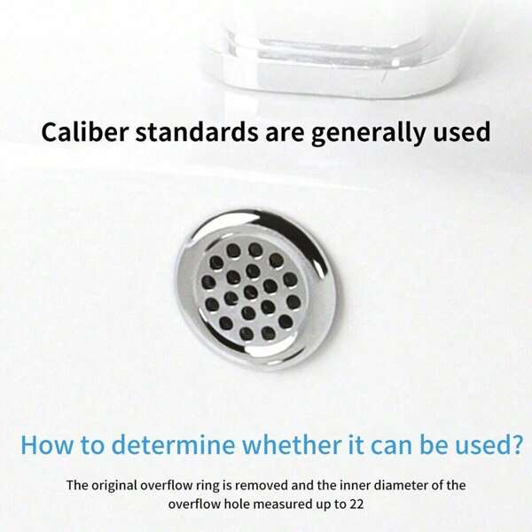 6 Stück/4 Stück/2 Stück/1 Stück Premium Kunststoff Doppelring Becken Überlauf Abdeckungen - wasserdicht, einfach zu installieren, runde Form, Struktur für Bad und Küchen Becken, ohne Gewindeverbindung, Kappe, für Heimwerker Projekte, geeignet für alle Nutzer, Badezimmerdekoration für den Sommer