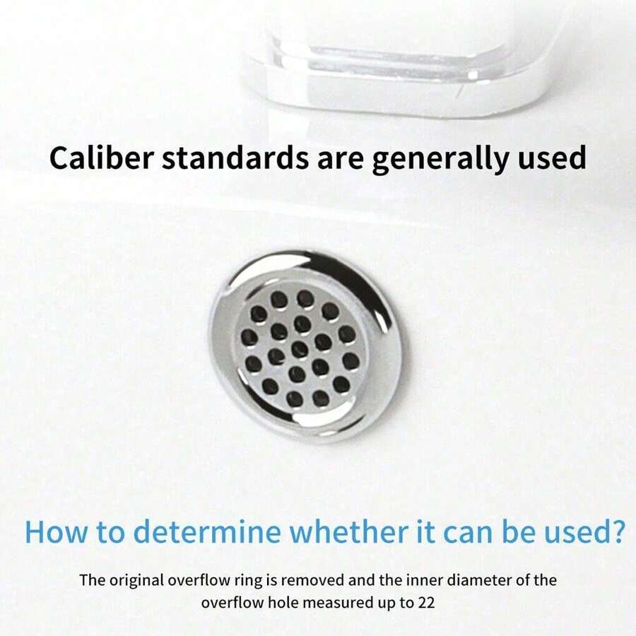 6pcs/4pcs/2pcs/1pc Premium Plastic Double Ring Sink Hole Overflow Covers - Waterproof, Easy-To-Install, Round Shape, Structure For Bathroom And Kitchen Basins, No Joint Thread Standard, Cap Style, For Home Improvement / DIY Projects, Suitable For All Users Home Bathroom Decor Summer