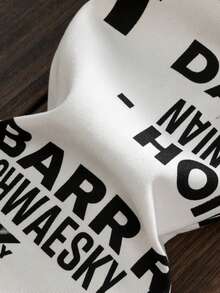 Men's Street Casual And Fashionable Versatile Letter Printed Straight Leg Slim Fit Pants - trắng - Xem 6