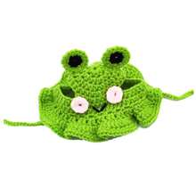 Autumn Winter Cat Hat Elastic Cute Refined Pet Hat Puppy Kittens Knitted Hat Party Photo Shoot Props Decoration Cat Accessories - 綠色 - 查看 1