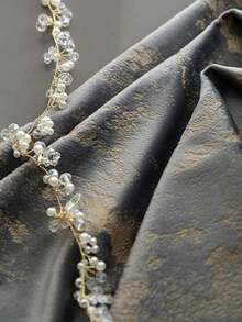 1片北欧极简主义黑色金箔穿孔遮光窗帘 - 灰色 - 查看 7