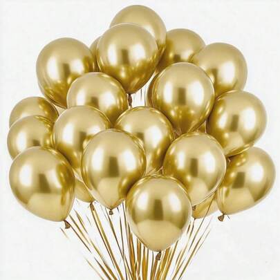 Conjunto de balões cromados dourados com 10/20/30 peças, adequado para festas, 1 balão de látex para decoração de casamento, aniversário, casamento, festa, chá de panela, aniversário