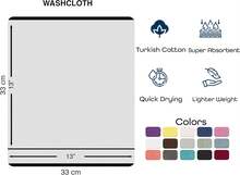 Luxury Cotton Washcloths 13x13 Inch - Large Hotel Spa Bathroom Face Towel | 12 Pack | Yellow - 黃色 - 查看 8