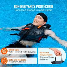Universal 80N Buoyancy Life Vest PFD For Men & Women - Lightweight Watersports Jacket For Kayaking, Boating, And Swimming - Orange - View 3