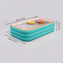 Piscina inflable familiar de 3 o 4 aros, de PVC grueso, plegable y portátil, parque acuático de verano, accesorios de playa, flotador de piscina - Naranja Verde - Ver 18