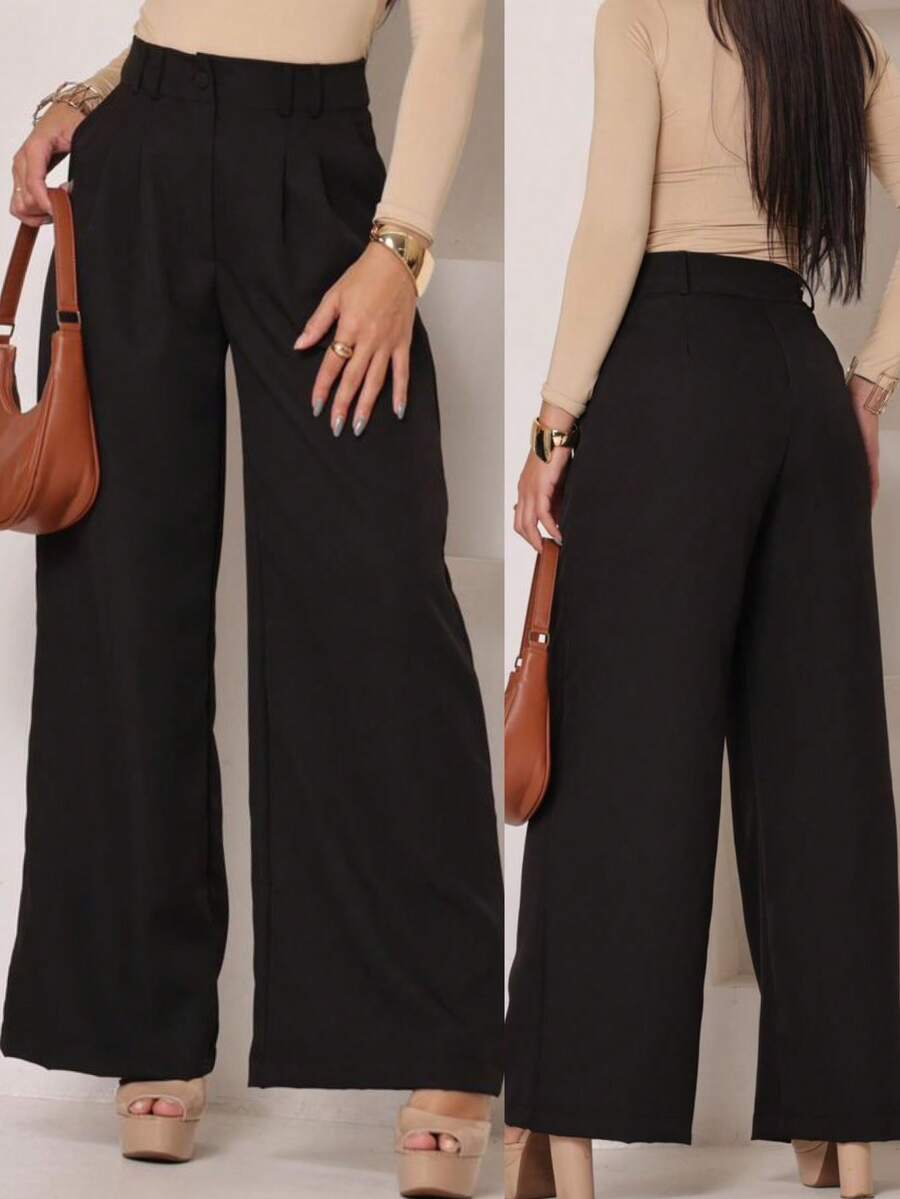 Women's High Waisted Tailored Pantaloon Trousers