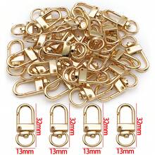 2 件 18K 金 + 厚银 + 镀白金扣套装（6 种款式：龙虾扣、狗夹、门钩等）- 钥匙扣和包袋配件的奢华 DIY 组件