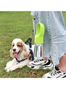 Botella de agua portátil para perros - Botella de agua para mascotas a prueba de fugas con tazón, apta para viajes y actividades al aire libre