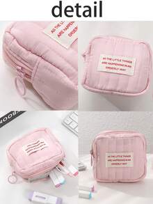 2/1 件时尚卫生巾收纳袋，防水化妆品旅行包，零钱包，青少年女孩和女士现金袋 - 完美的经期包！Lingge Pu 防水收纳袋，五种颜色可供选择，旅行必备品，假期，暑假，返校，学校用品包，女士旅行包，化妆包，旅行 - 彩色 - 查看 4