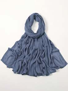 1条女士宽檐真丝围巾，时尚透气长围巾，防晒头巾，舒适百搭，适合日常佩戴、海滩度假等场合 - 寬邊頭巾 - 查看 29