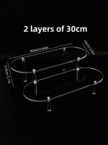 1pc Acrylic Transparent Display Stand, Multi-Layer Ladder Display Stand, Accessories Jewelry Cosmetic Display Stand, Transparent Storage Display Holder, Cake Stand, Perfume Stand, Easy To Assemble, Table Display Stand