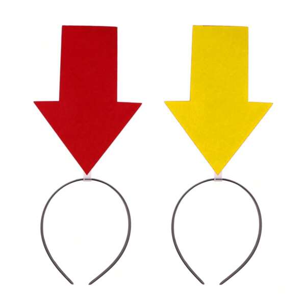 1 pezzo/3 pezzi Fascia per capelli fai-da-te con frecce rosse e gialle, accessorio per capelli unisex da indossare in feste di compleanno, riunioni all aperto, regalo divertente per coppie e amici