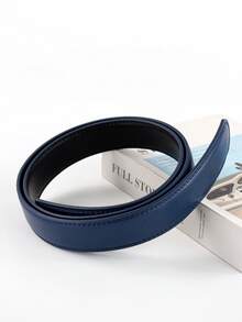 2 piezas de cinturones de cuero con trinquete en azul y negro con una correa de repuesto adicional - Cinturones de alta calidad aptos para hebillas de 35 mm - Duraderos, ajustables y un accesorio elegante tanto para hombres como para mujeres. - Paquete de 2 (negro + azul) - Ver 6