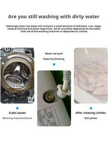 1pc Front Load Washing Machine/Shower Filter/High Flow Rate Chlorine Removal PP/Washing Machine/Toilet/Showerhead Water Filter Set (Not For In US/Korea) - Multicolor - View 4
