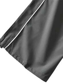 Womens Parachute Pants Wide Leg Baggy Pants Y2K Elastic Waist Jogger Sweatpants Track Pants Streetwear - 深灰色 - 查看 8