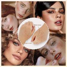 6PCS 2 Colors Freckle Pen,Natural Lifelike Liquid Fake Freckle Pen Waterproof Freckle Makeup Pen Magic Freckle Color,Long Lasting Quick Dry Faux Freckle Pen (Light Brown & Dark Brown) - Multicolor - View 7