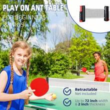 All-In-One Portable Table Tennis Set: Quick Set-Up, Rackets, Balls And Expandable Net For Indoor/Outdoor Fun, Table Tennis Balls In Random Colors