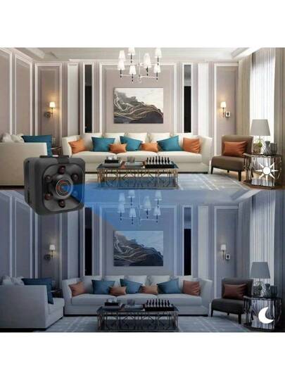 Mini HD Nanny Cam Night Vision, Motion Detection Loop Recording 1080P Full Indoor Security Camera, USB Rechargeable, Display, Wand Mountable Home Surveillance, Portable Surveillance Discreet Camera Circular Lens Cameras view 5