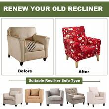 Local Delivery - Banquet Armchair Slipcover Printed Chair Covers With Arms Stretch Club Chair Slipcover Soft Armchair Sofa Covers Anti-Slip Furniture Protector For Dogs Pets Home Living Room Decor, 14 - 45 - 查看 6