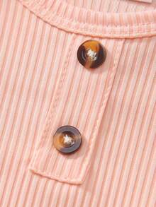 4pcs Baby Girls' Adorable Knitted Bodysuit With Flutter Sleeves, Casual & Sweet Style, Lightweight For Summer