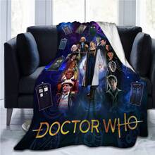 Mysteriöse Arzt-Flanell-Wurfdecke - weich, warm und gemütlich mit einzigartigem Muster | Perfektes Geschenk für Neujahr, Thanksgiving, Weihnachten, St. Patrick's Day, Valentinstag, Ostern, Ramadan, Frühling/Sommer, Hochzeit | Bequem für alle Jahreszeiten, Sofa Bett, Muster, Digitaldruck, Polyesterzusammensetzung, gestrickter Stoff, Mischfarben