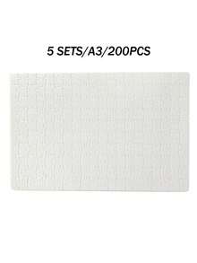 5 套 A4-120 片/A3-200 片空白拼图套装 DIY 升华拼图，生日、节日、手工工艺品中送给家人的有意义的创意拼图礼物 - 彩色 - 查看 10