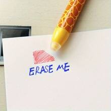 12 支可伸缩动物园主题可擦凝胶笔，可擦笔，一支笔，蓝色和红色两种颜色墨水笔，带橡皮擦，可爱笔，书写流畅，适合日记学校和办公用品返校礼物 - 12件/套 - 查看 5