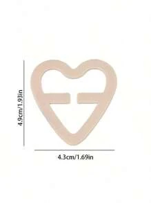 1/4 piezas Clips de correa de sujetador de unicolor antideslizante, ganchos de sujetador con forma de corazón de plástico, evitan que las correas del sujetador se deslicen hacia abajo cuando sales de la escuela