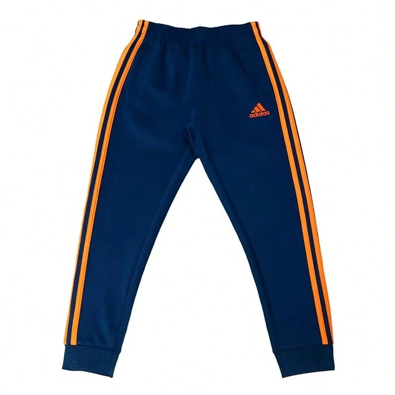 Adidas Young Boy Comfortable Training Pieced Cuff Pants - Blue - View 1