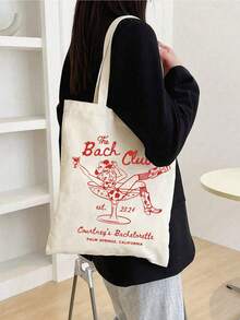 Customized Bachelorette Tote Bag, Bachelorette Cocktail Club Tote, Personalized Bridal Party Favors, Social Club, Nash Bash, Brides Last Rodeo - Rodeo Bachelorette - For Western Bachelorette Party Nashville Bachelorette Party - Cowgirl Bachelorette - Lets Go Girls - Beige - View 2