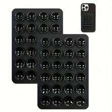 4个/套 硅胶吸盘手机支架，防水粘性底座，适用于大多数手机，通用指握式设计，方便自拍和视频拍摄，黑色/白色/紫色/橙色；2个/套 黑粉色/白色 - 彩色 - 查看 4